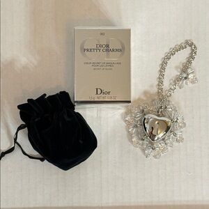 Vintage Dior Pretty Charms Lip Gloss with Silver Heart Pendant
